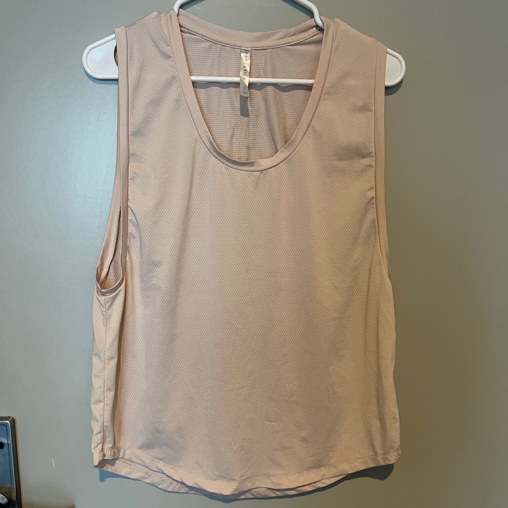 Fabletics Girls Almighty pink jersey style muscle tank size small